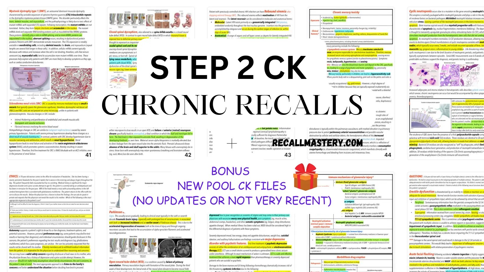 step 2 ck chronic recalls