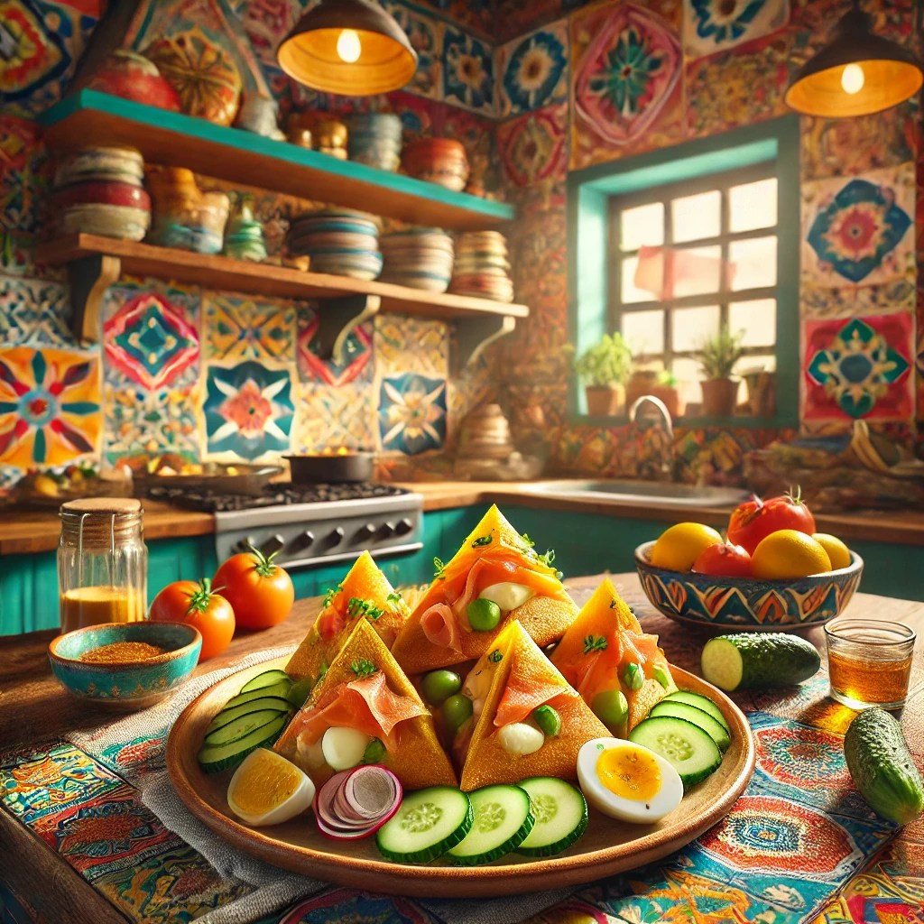 Spaanse Tortillapuntjes met Gerookte Vis