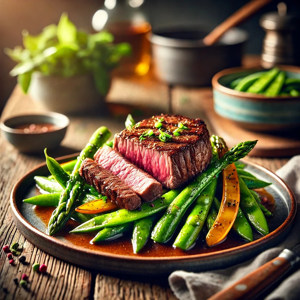 Gegrilde Biefstuk met Knapperige Groenten