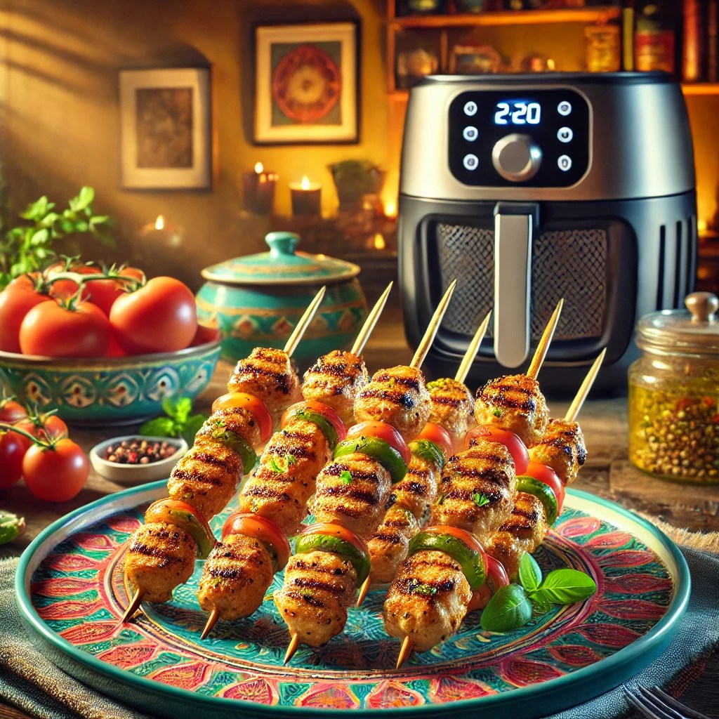 Kipkebabs uit de Airfryer