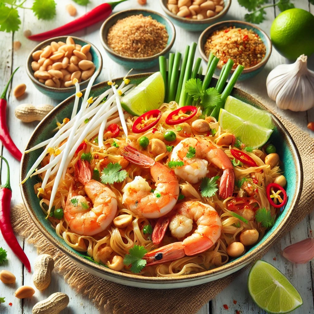 Pad Thai met Garnalen