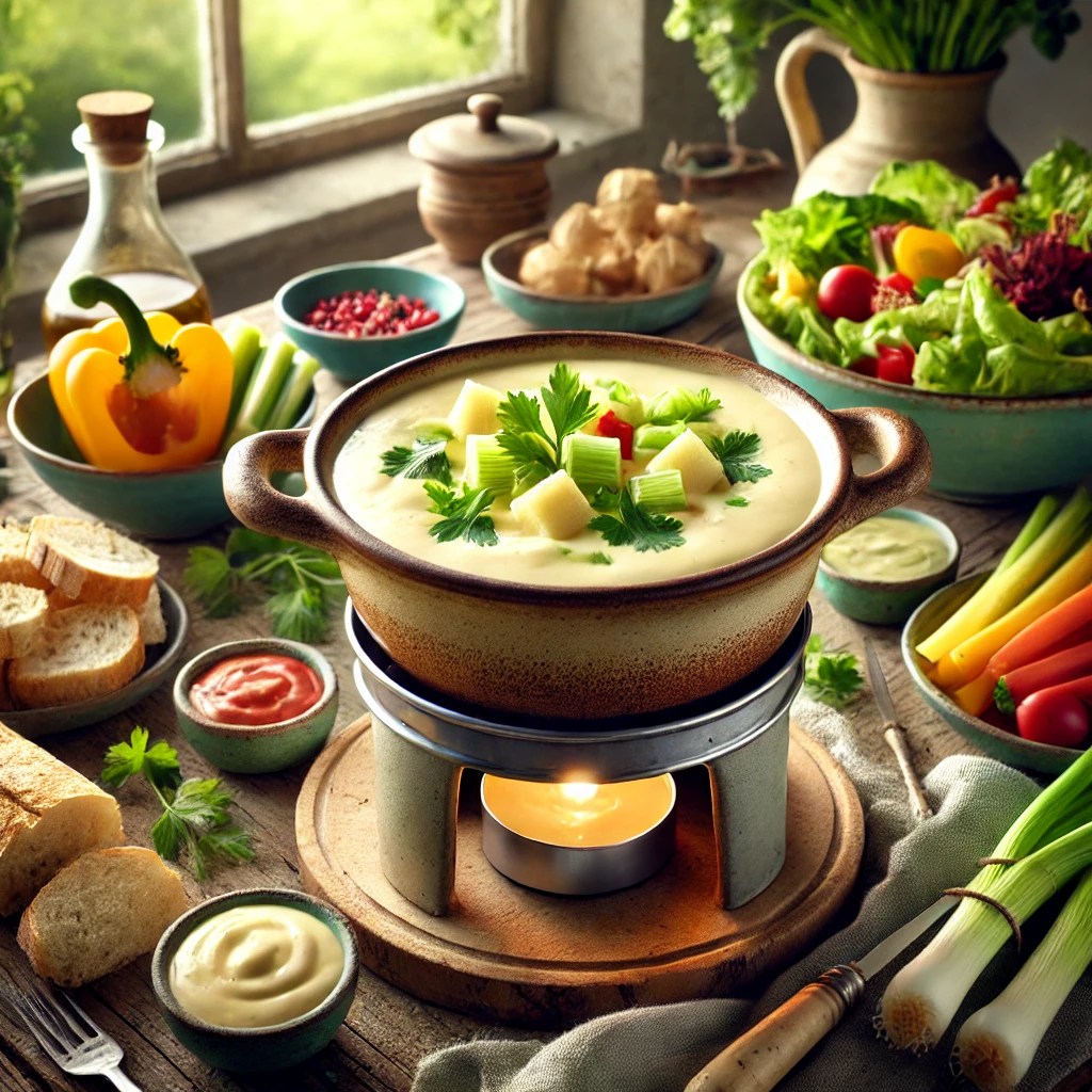 Zomerse kaasfondue