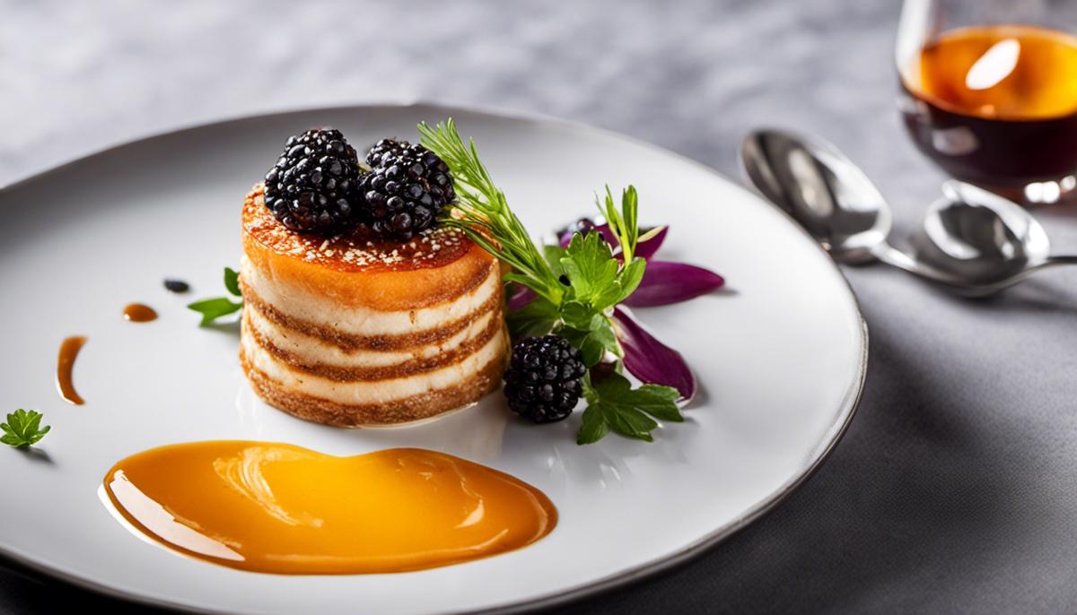 fotografía de un platillo de cocina gourmet