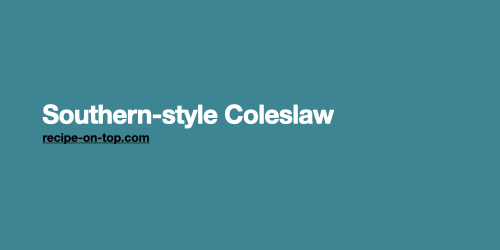 Southern-style Coleslaw