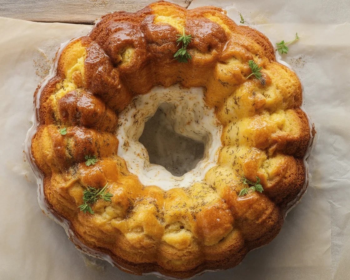 Savory Chicken Alfredo Monkey Bread topped with cheese and filled with chicken and Alfredo sauce.