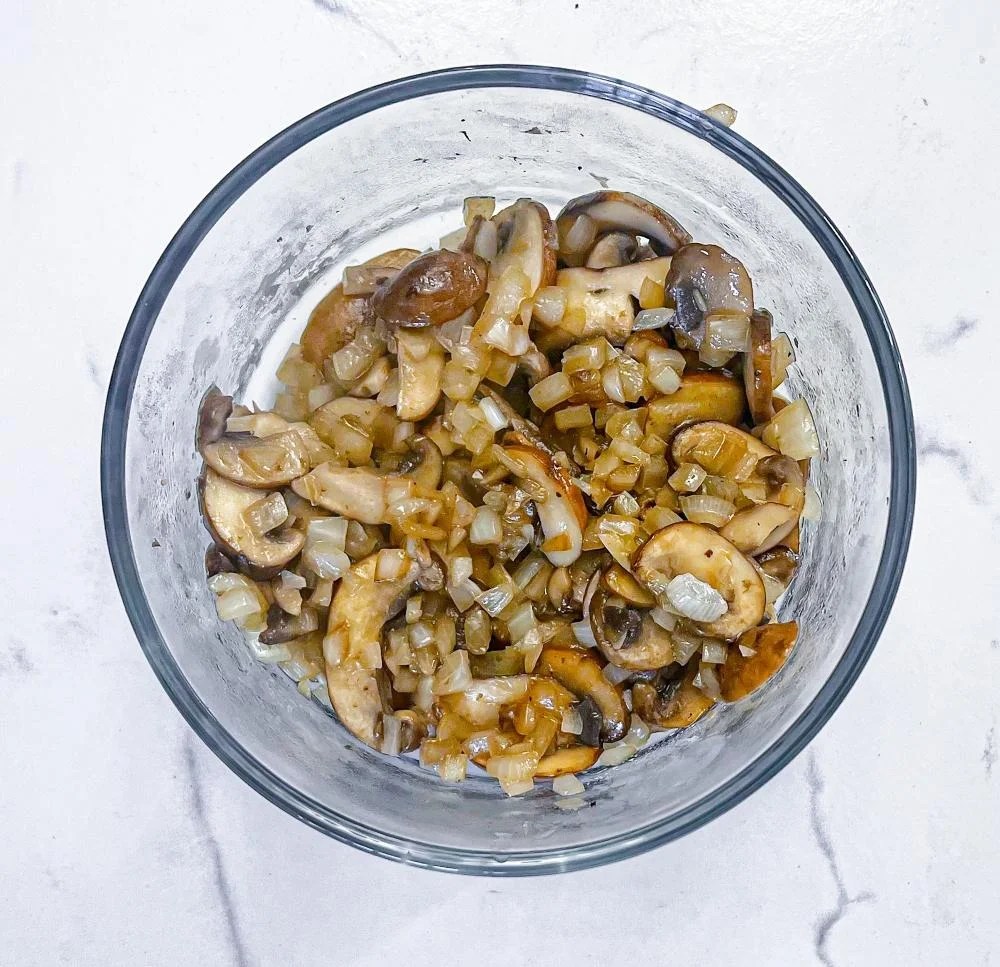 Set mushrooms and onions aside in a bowl
