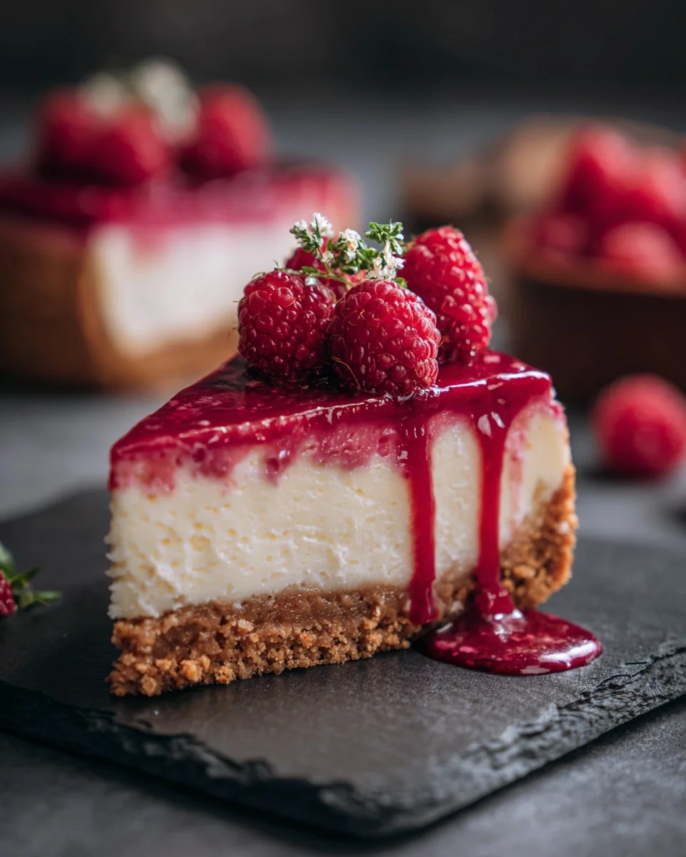 Raspberry Vegan Cheesecake
