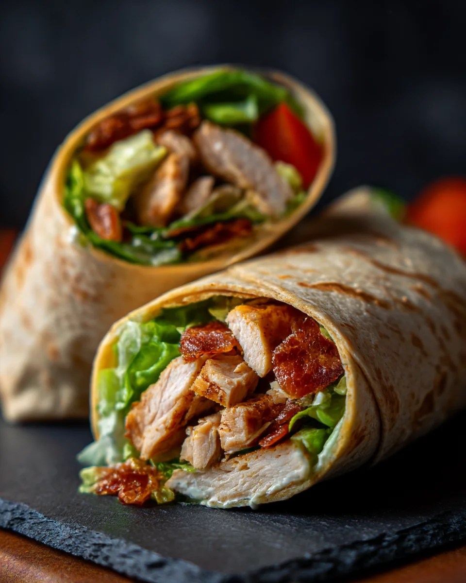 BBQ Ranch Chicken Wraps
