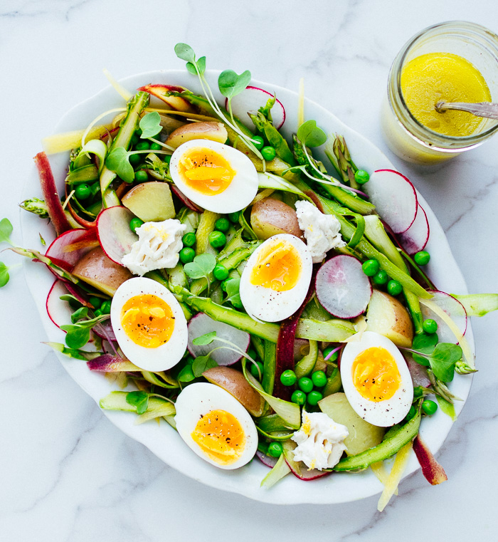 Shaved Asparagus Salad with Soft Boiled Eggs | Reclaiming Yesterday