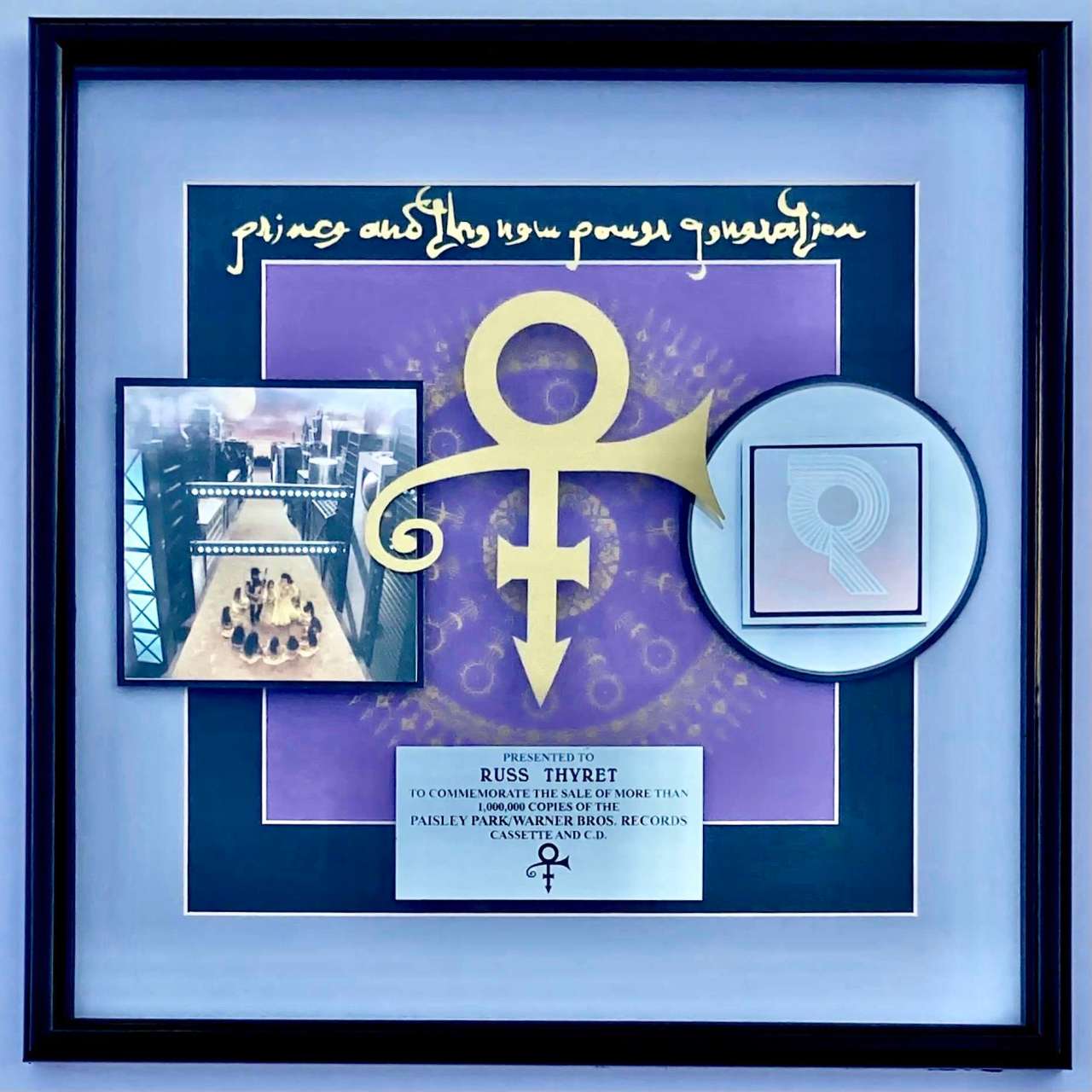 Prince – Record Award From Warner Bros For Prince &amp; The New Power ...
