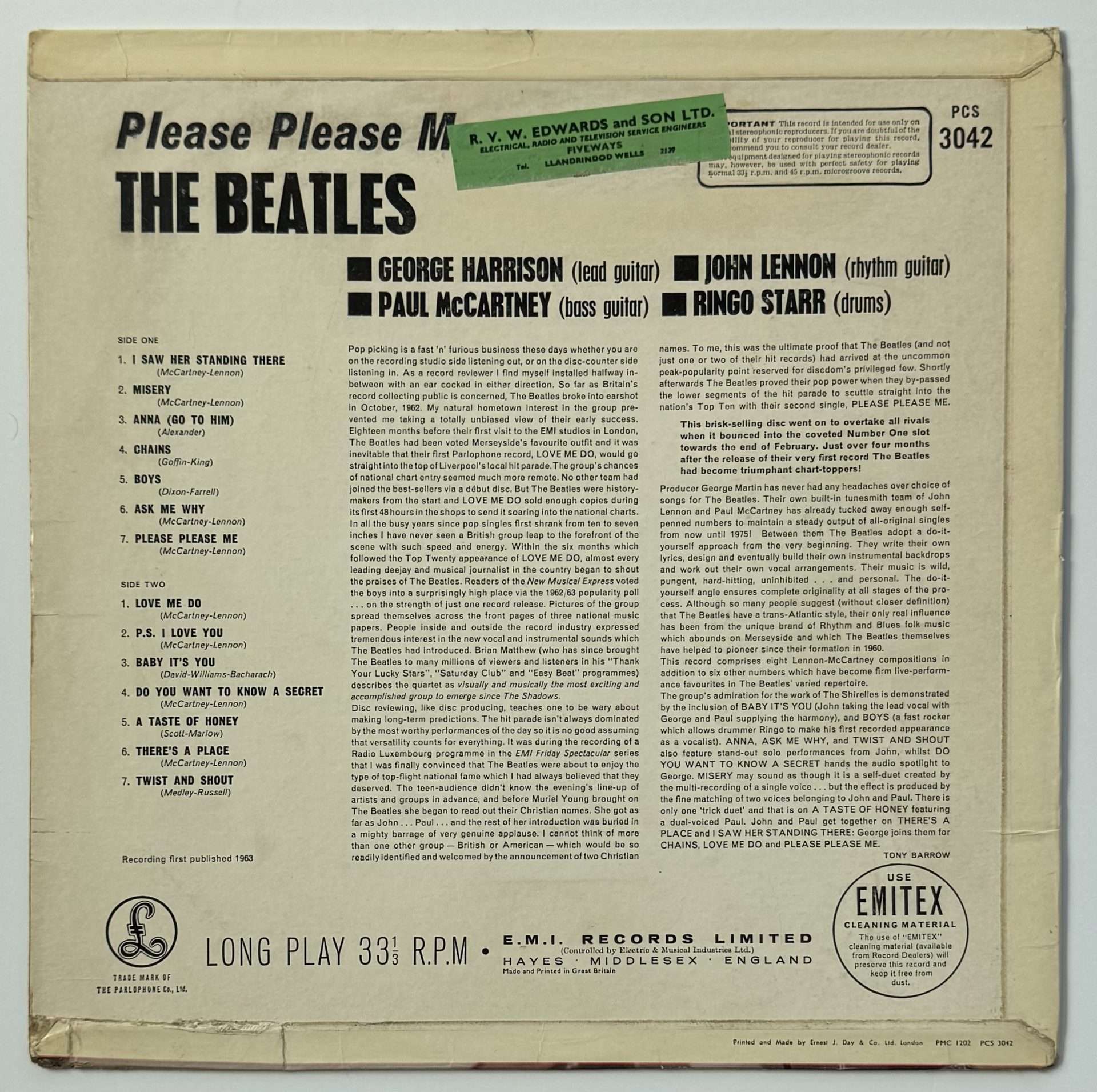 Beatles – Near Mint UK Stereo Gold Parlophone 'Please Please