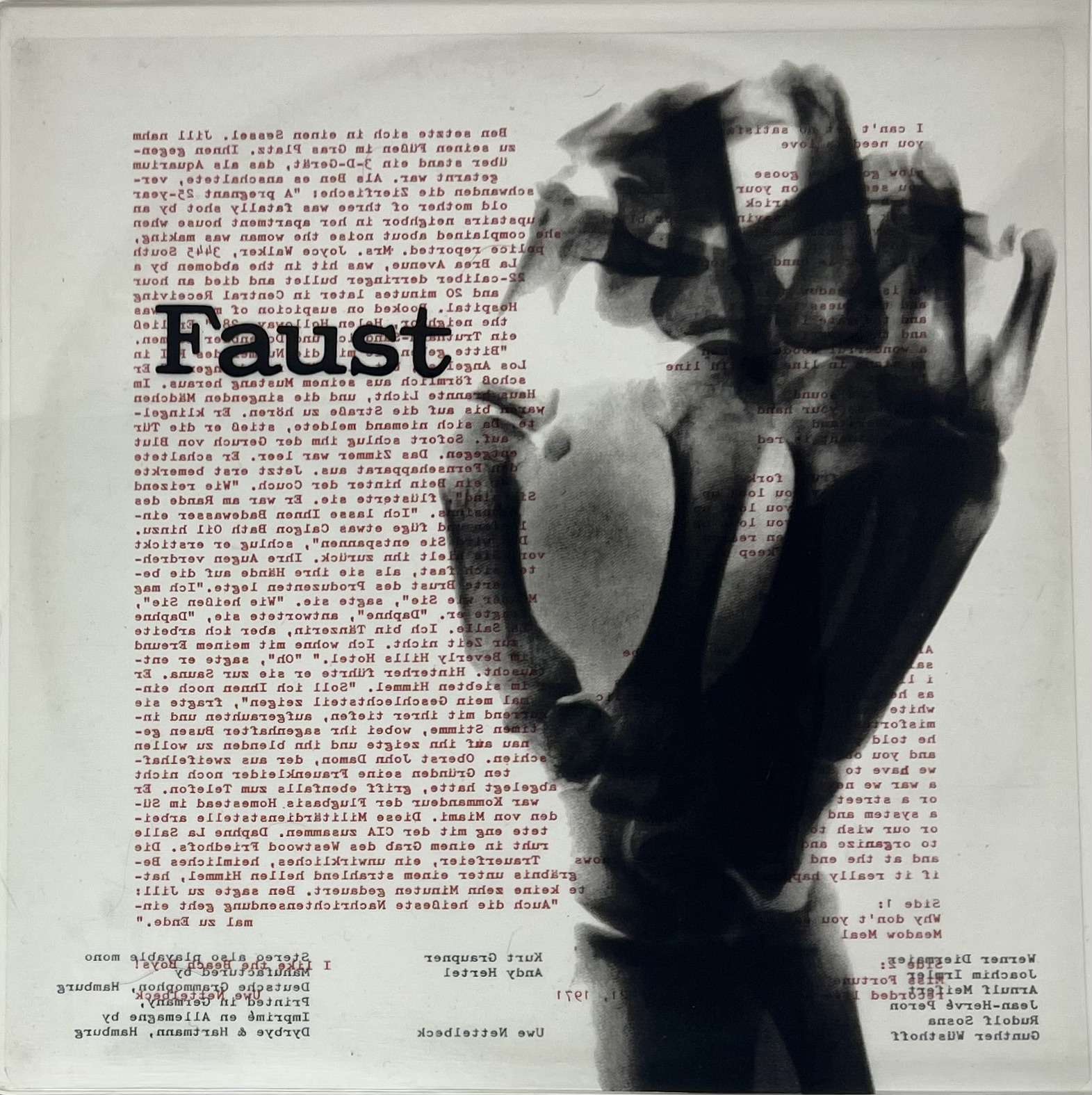 Faust クリアレコード アートワーク付き Faust クリアレコード アートワーク付き