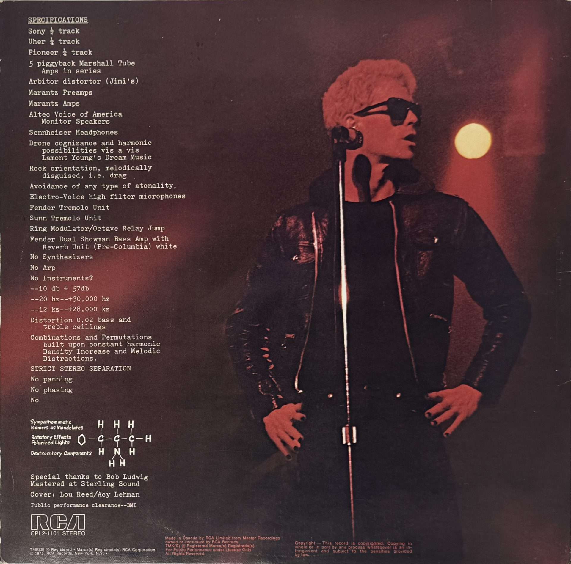 Lou Reed – Twice Signed and Doodled 'Metal Machine Music' LP Cover