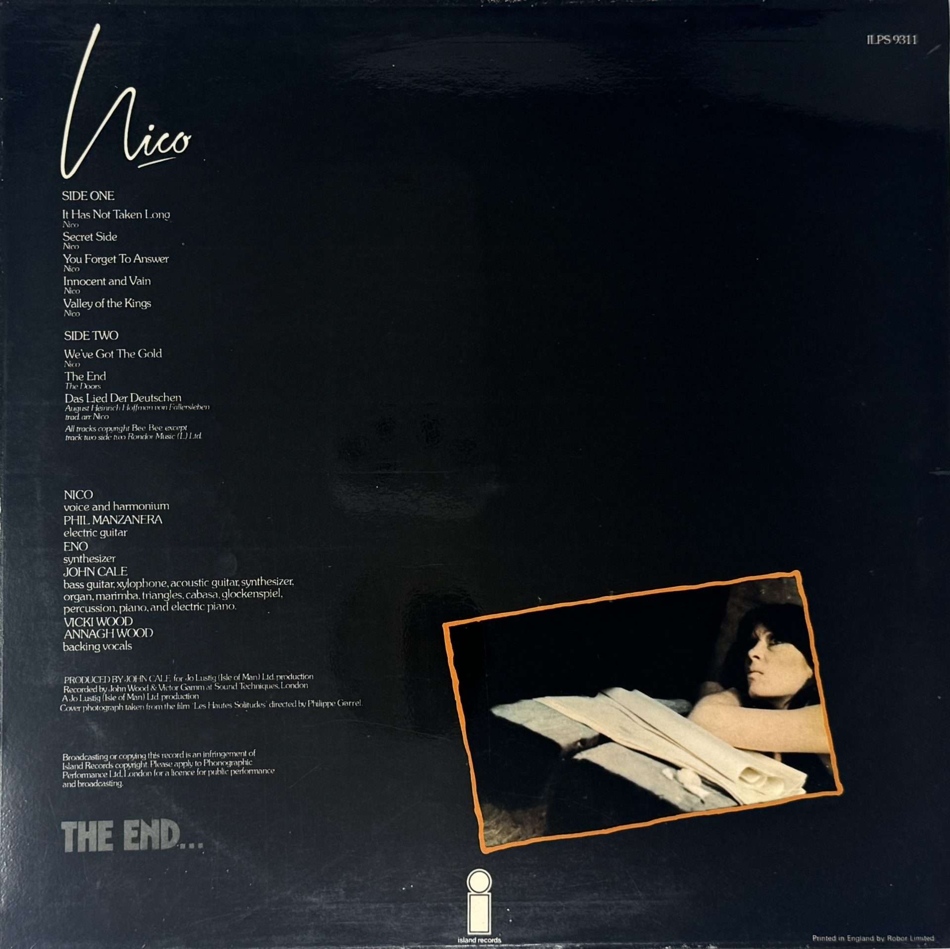 Nico – Unplayed UK 1974 1st Press 'The End' LP with Promo Press