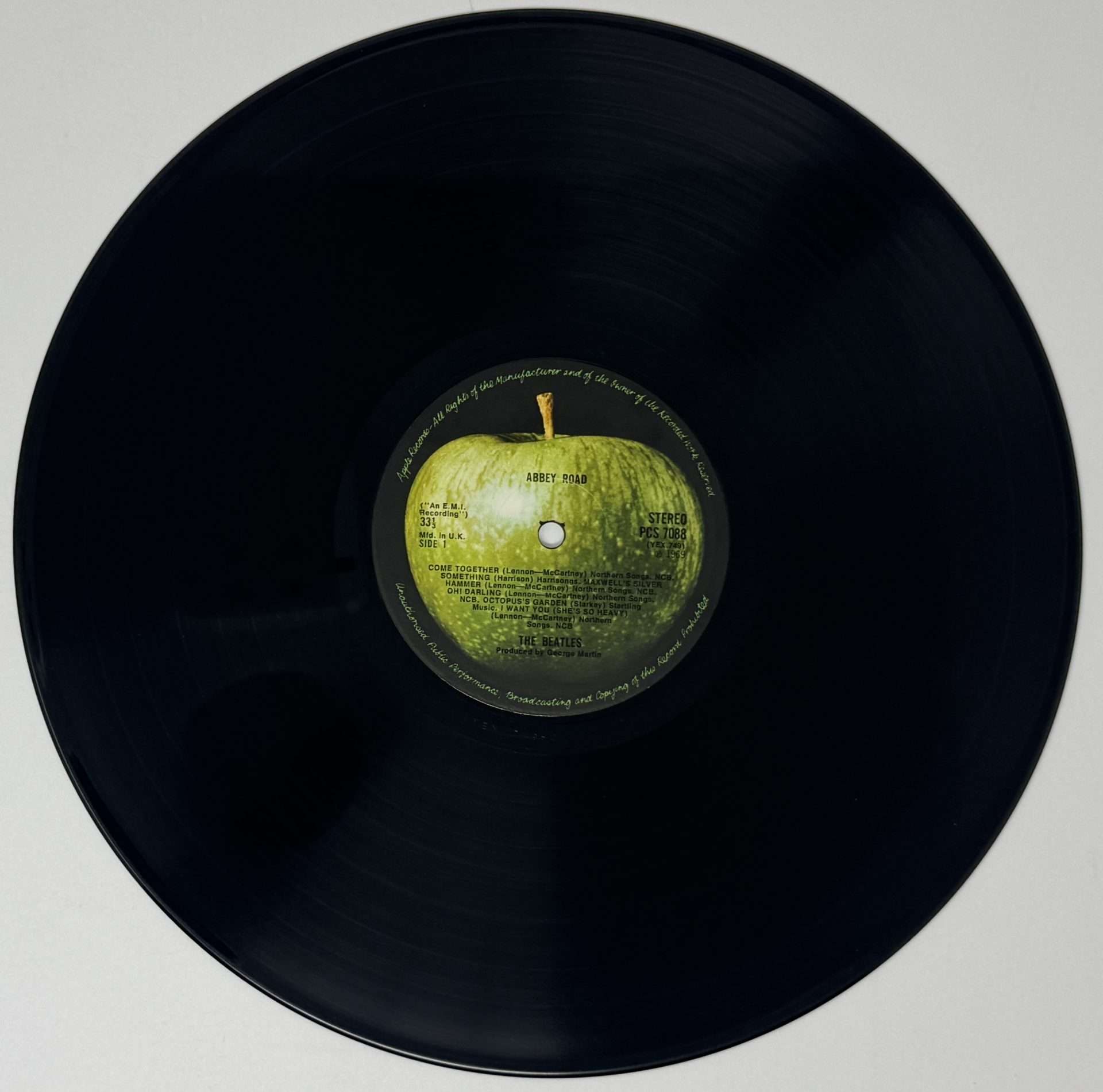 The Beatles – UK 1st Press 'Abbey Road' LP / Misaligned Apple, No