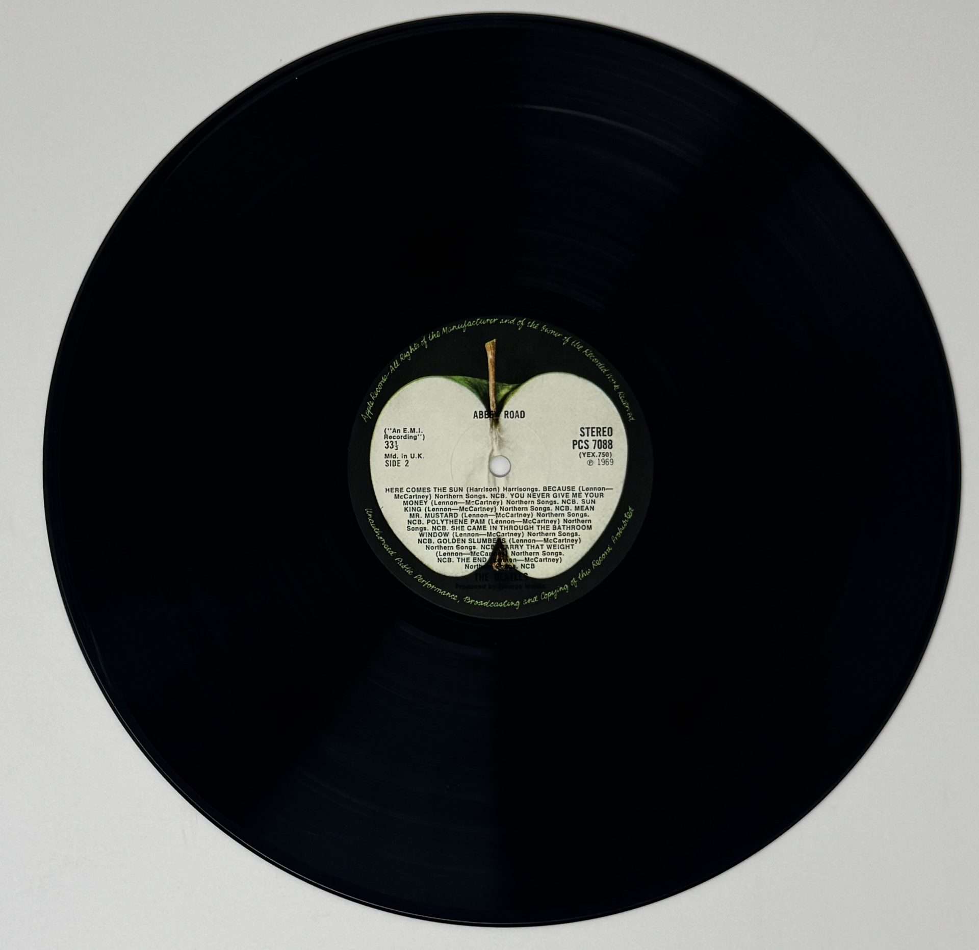 The Beatles – UK 1st Press 'Abbey Road' LP / Misaligned Apple, No