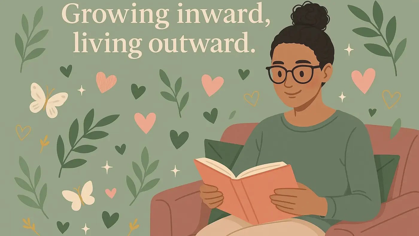 Woman in a calm, intentional space representing emotional wellness and gentle living.