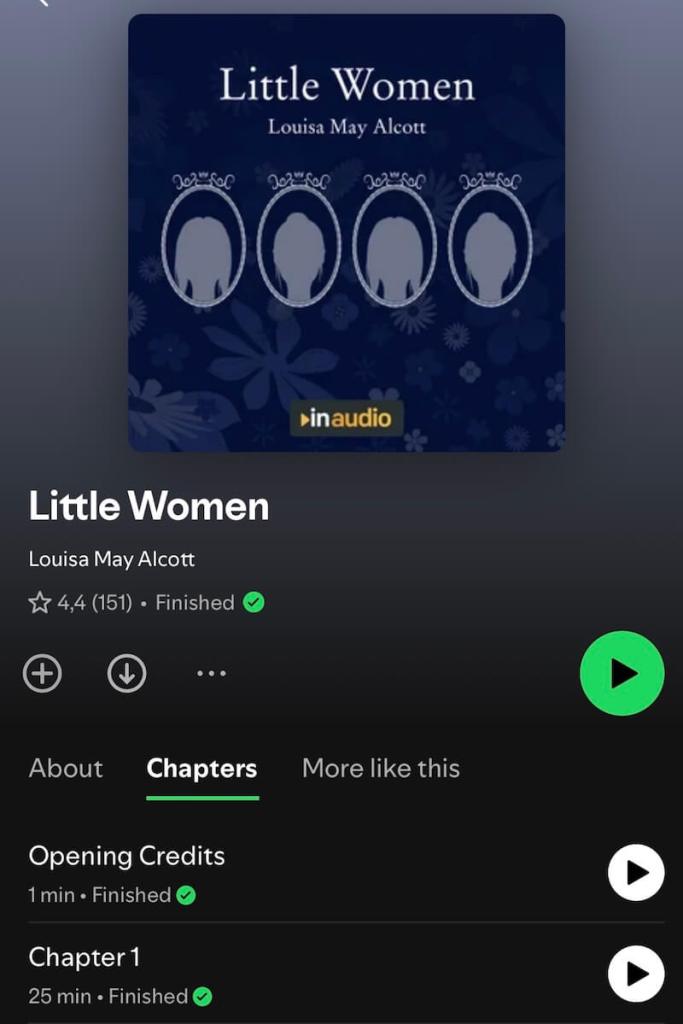 december reset routine 2024 current obsession audiobooks spotify little women