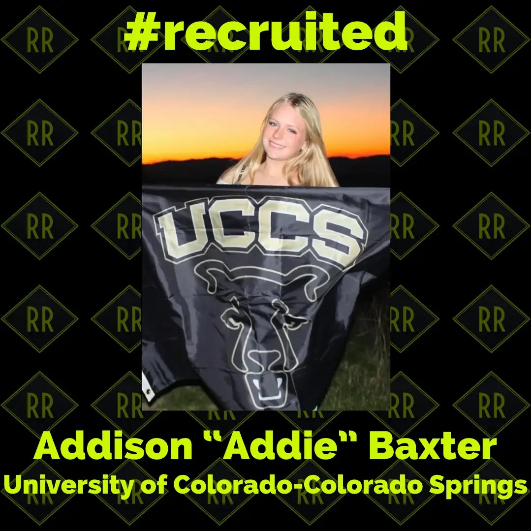 Softball player college commitment graphic featuring athlete supported by PNW recruiting coach Rhoda