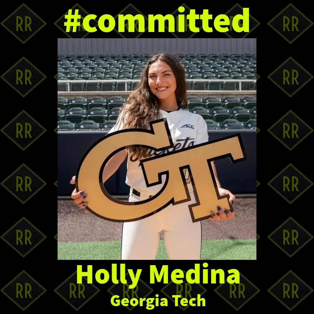 Softball player spotlight card celebrating athlete’s college recruitment success in the PNW