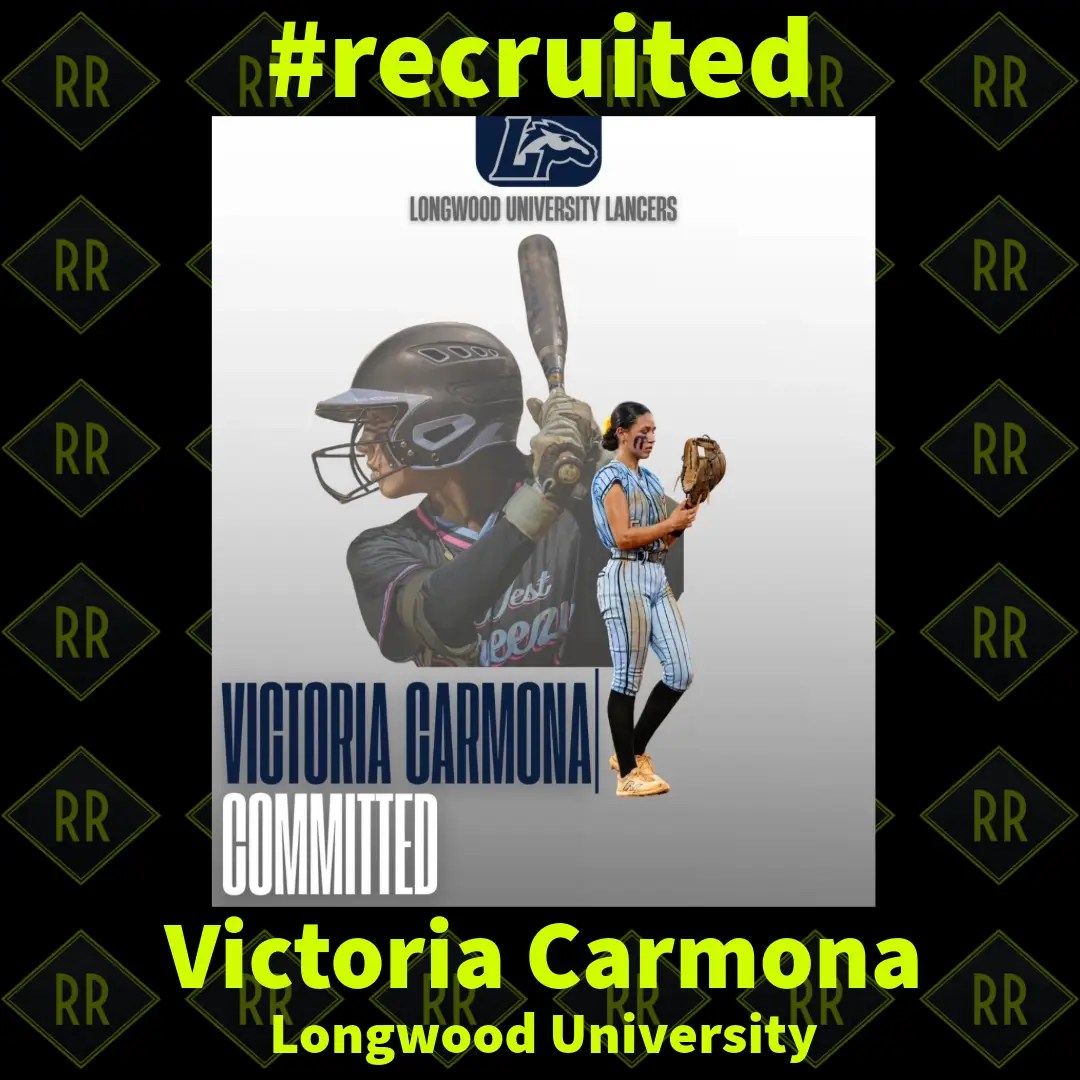 PNW softball recruiting success card showing athlete’s progress through Rhoda’s college recruiting services