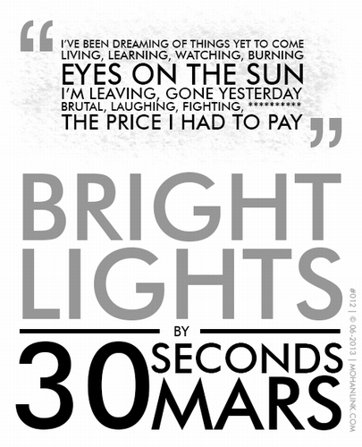 歌詞和訳 Bright Lights Thirty Seconds To Mars ブライト ライツ 明るい光 サーティー セカンズ トゥ マーズ エイカシ 洋楽歌詞の和訳 英語の意味 読み方
