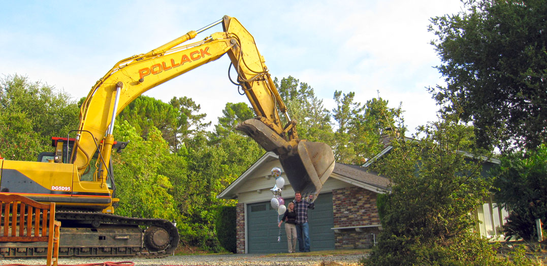 Lonny and Pat preparing for demolition