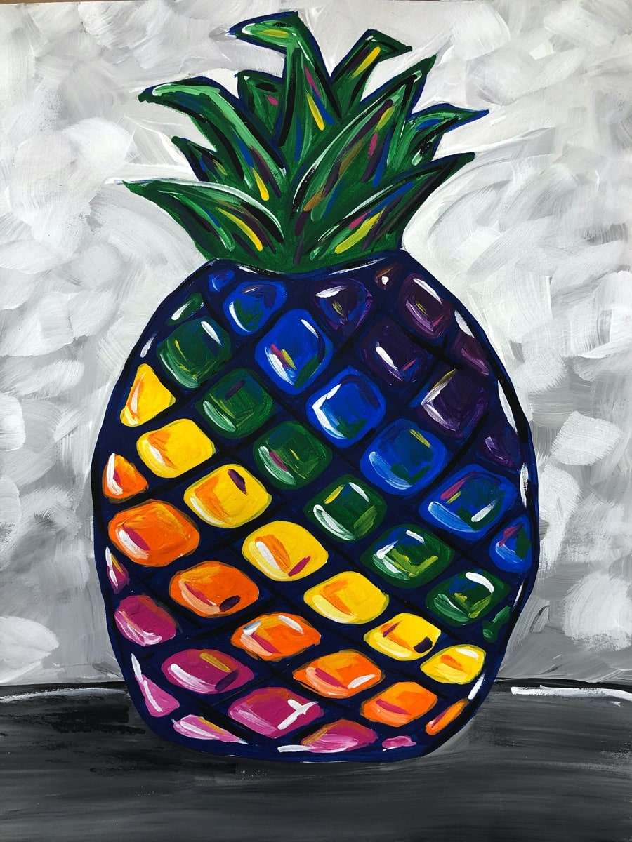 Jeweled Pineapple Painting Tutorial