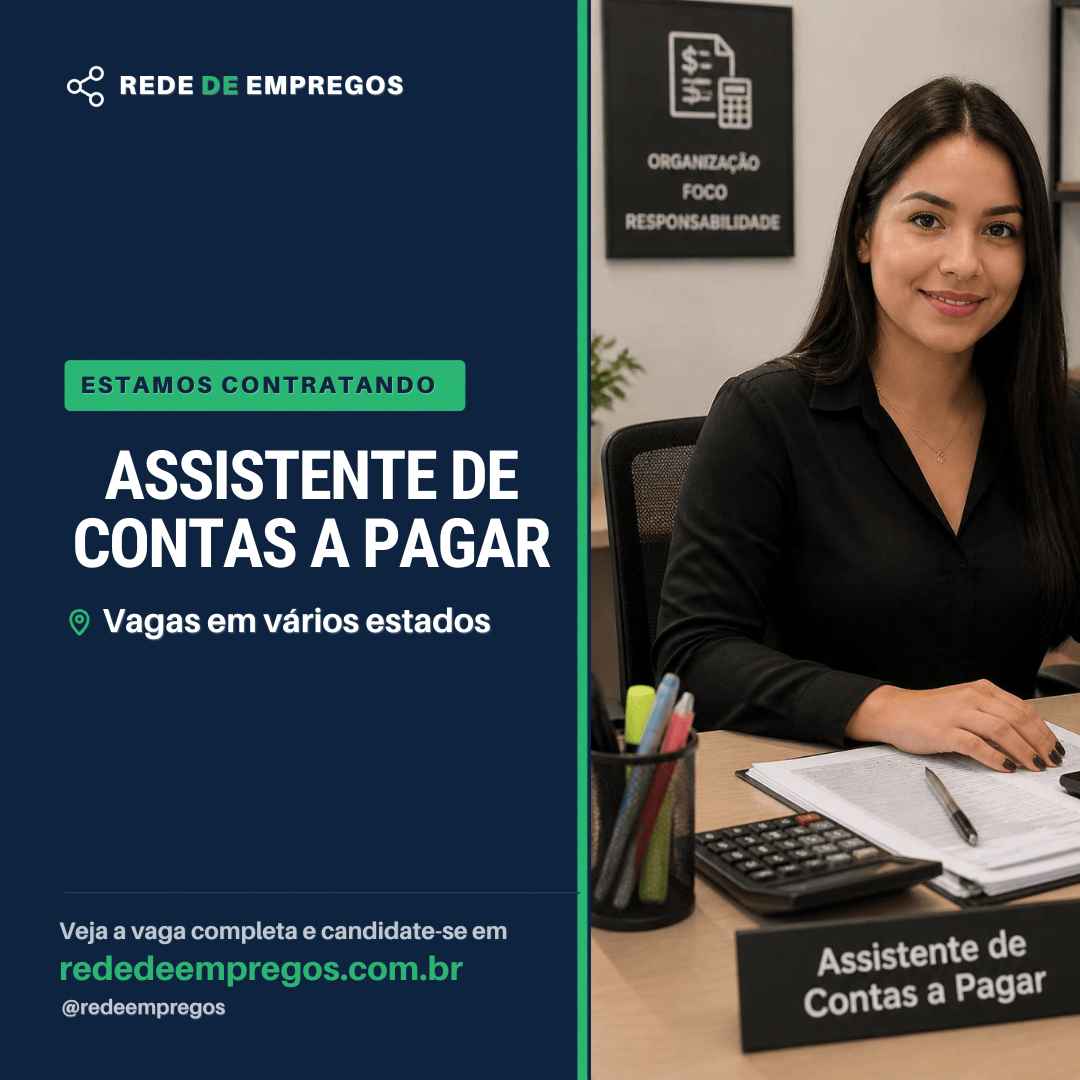 Vaga de Assistente de Contas a Pagar