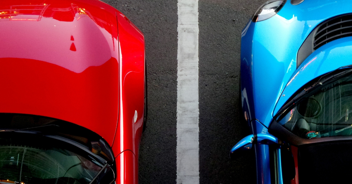 two vehicles
