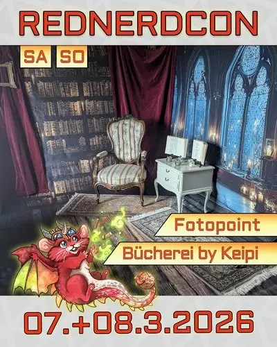 Fotopoint Bücherei auf der Rednerdcon