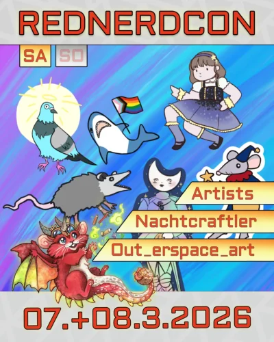 Out_erspace_art und Nachtcraftler auf der Rednerdcon