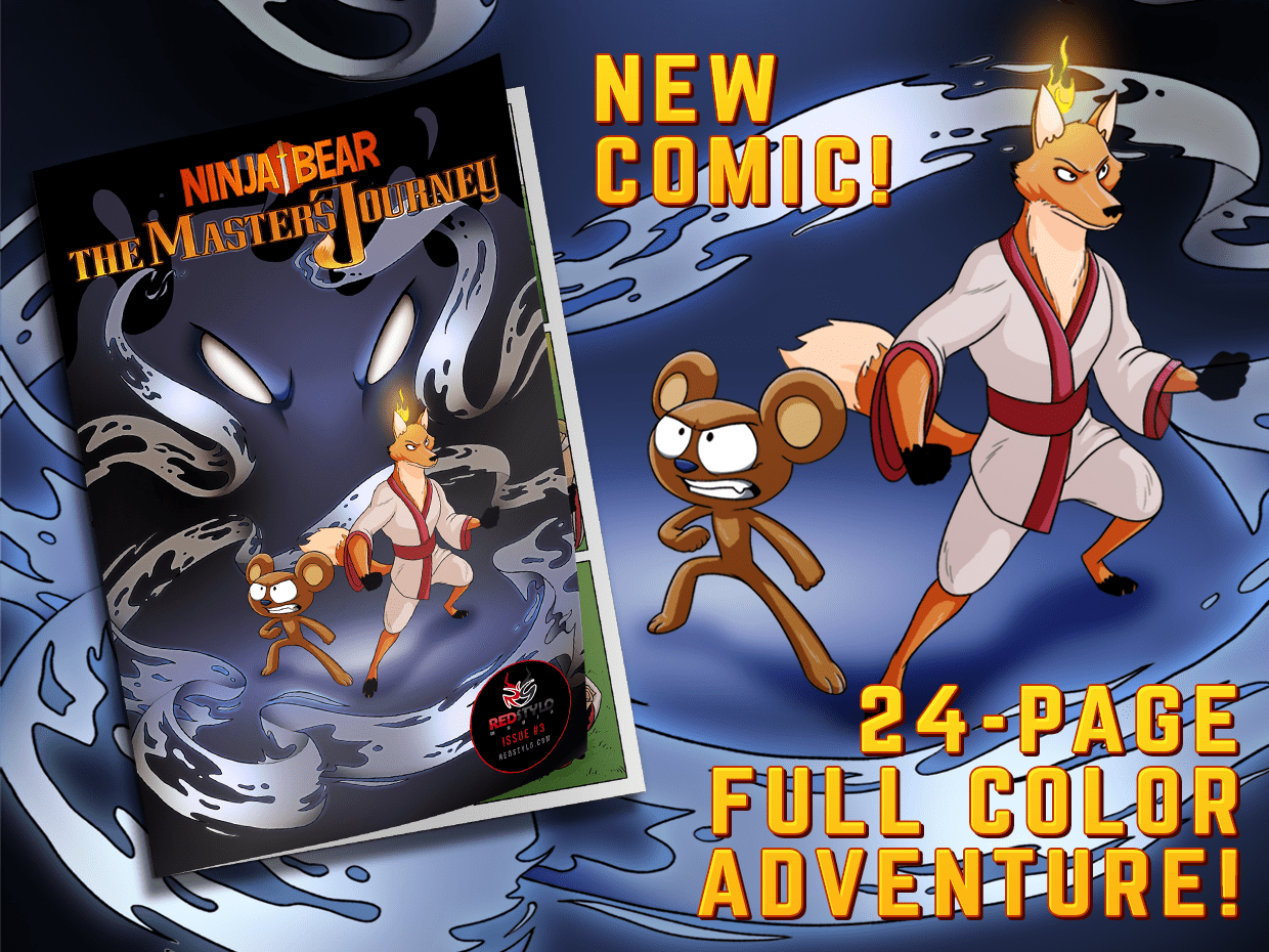 Ninja Bear #3 | Red Stylo