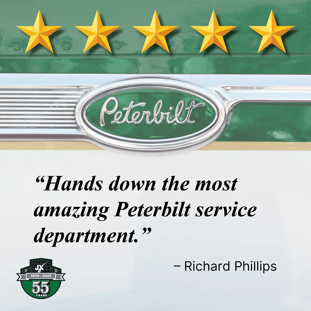 Customer testimonial social graphic.