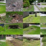 blocked roadside ditches