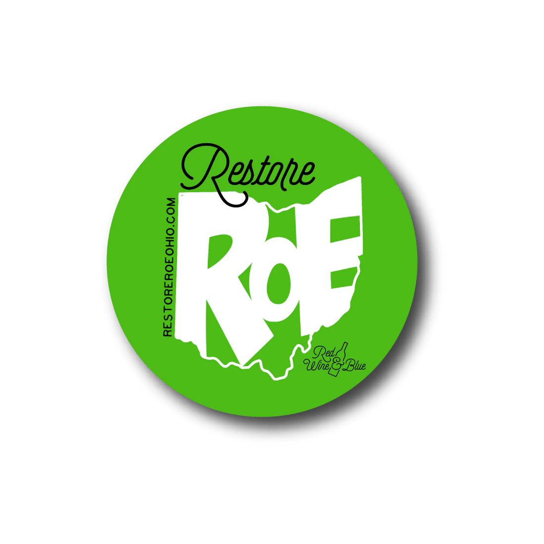 Restore Roe Sticker Red Wine and Blue
