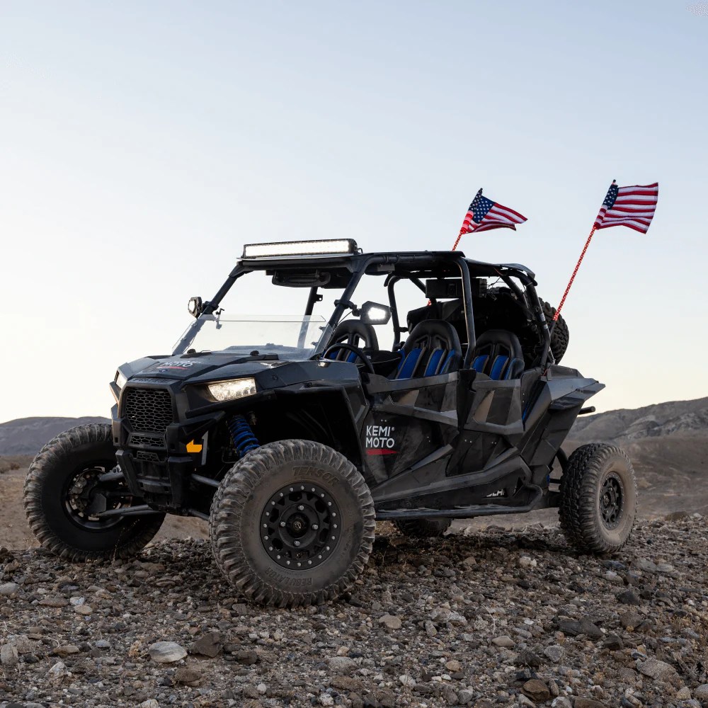 3FT Spiral Whip Light with RF Remote Control, 366 colors, 2 pcs