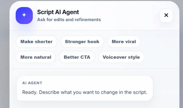 ReelsHunter AI-generated script