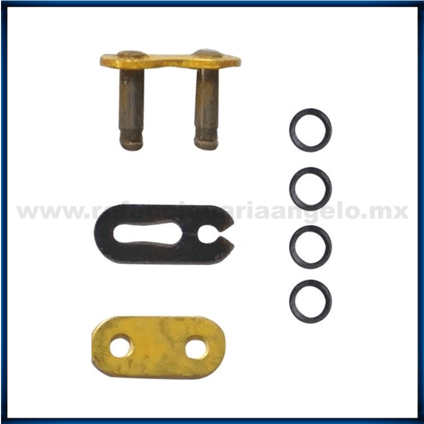 Pack De 2 Eslabones Maestros (Master Link) 520/520H Para Cadena De Moto - Dorados, 10x10mm, Uso Pesado