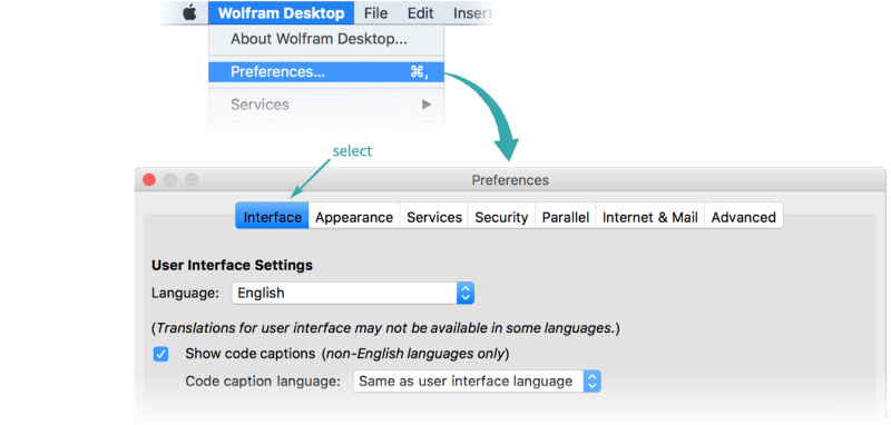 Configure Non English Code Captions Wolfram Language Documentation - Best Sunset Illustrations in Mobile