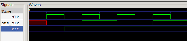 The vhdl code creates a simple and gate and provides some inputs to it via a test bench. Verilog Example - Clock Divider