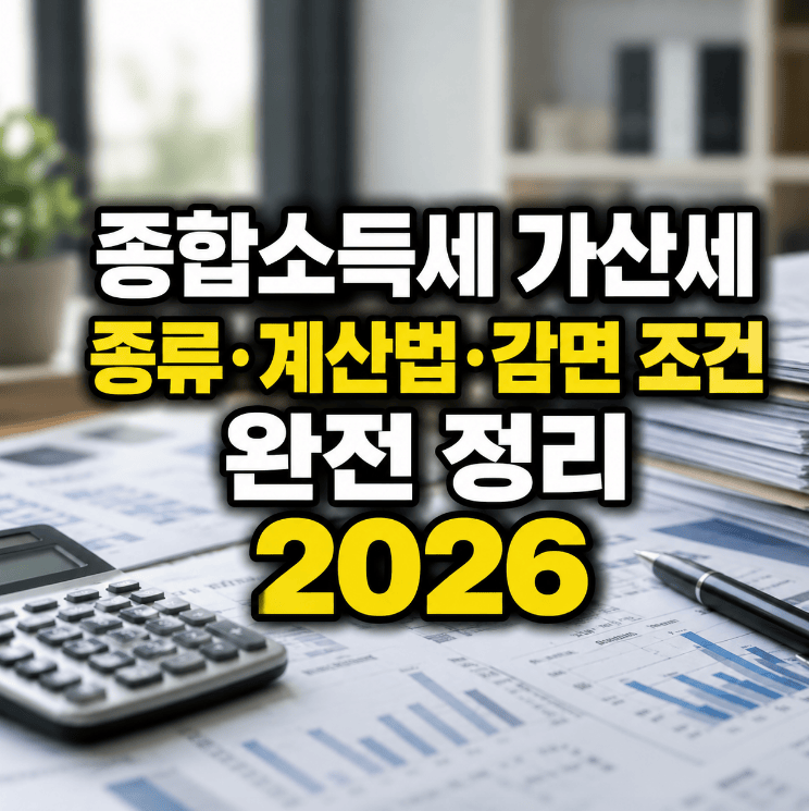 종합소득세 가산세 종류와 감면율 비교 인포그래픽 2026