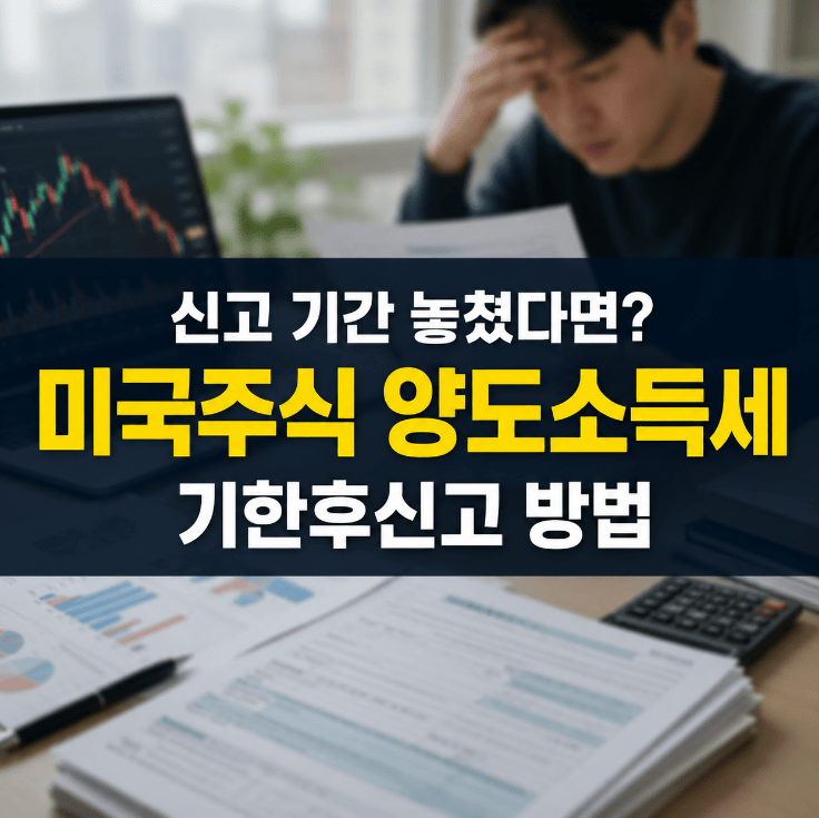 미국주식 양도소득세 기한후신고 가산세 감면율 기간별 정리 화면