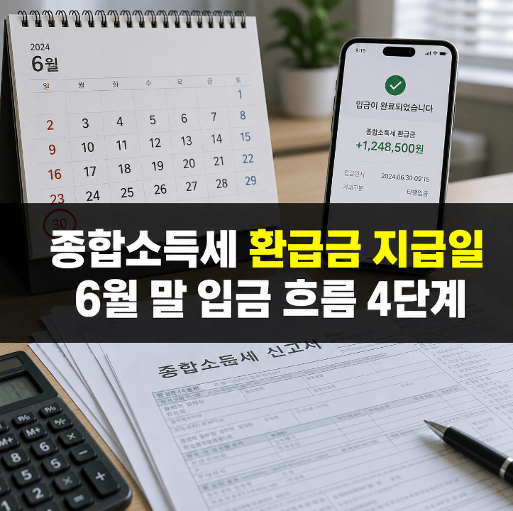 종합소득세 환급금 지급일 6월말 7월초 입금 흐름 2026년 기준