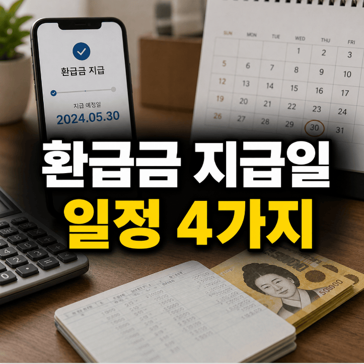 국세청 환급금 지급일 일정과 입금 시기를 보여주는 2026년 달력 이미지