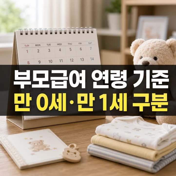 부모급여 연령 기준 0세 1세 개월수 구간 구분 인포그래픽