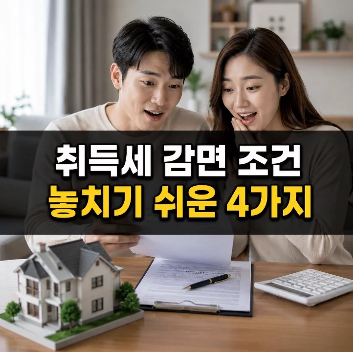 취득세 감면 조건 생애최초 출산 임대 대상 4가지 정리