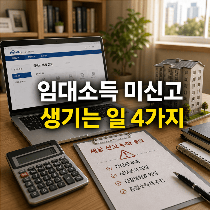 주택임대소득 신고 안하면 무신고 가산세 납부지연 4가지 불이익 정리