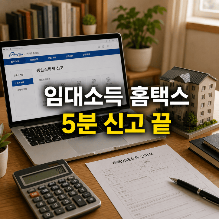 주택임대소득 신고 홈택스 분리과세 입력 화면 5분 셀프신고 순서