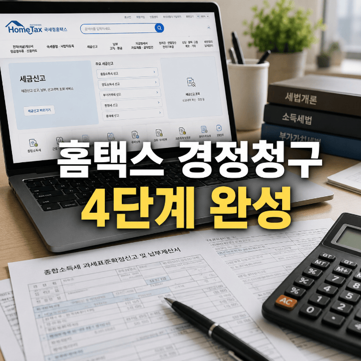 종합소득세 경정청구 방법 — 홈택스 4단계 신청 절차 2026